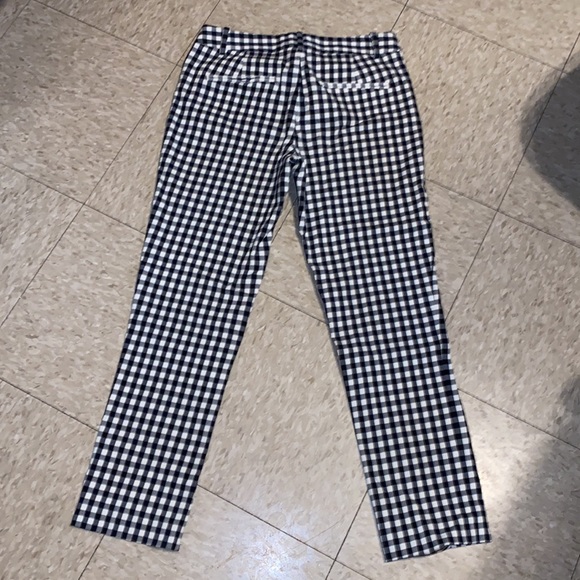 Theory Izelle S. Barnet Check Cropped Pants in Black and White size 2 - Picture 12 of 16